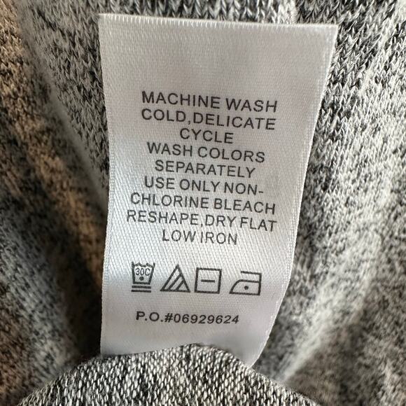 Ellos Gray Heather lightweight sweater with hood 1X Preowned - Picture 5 of 5